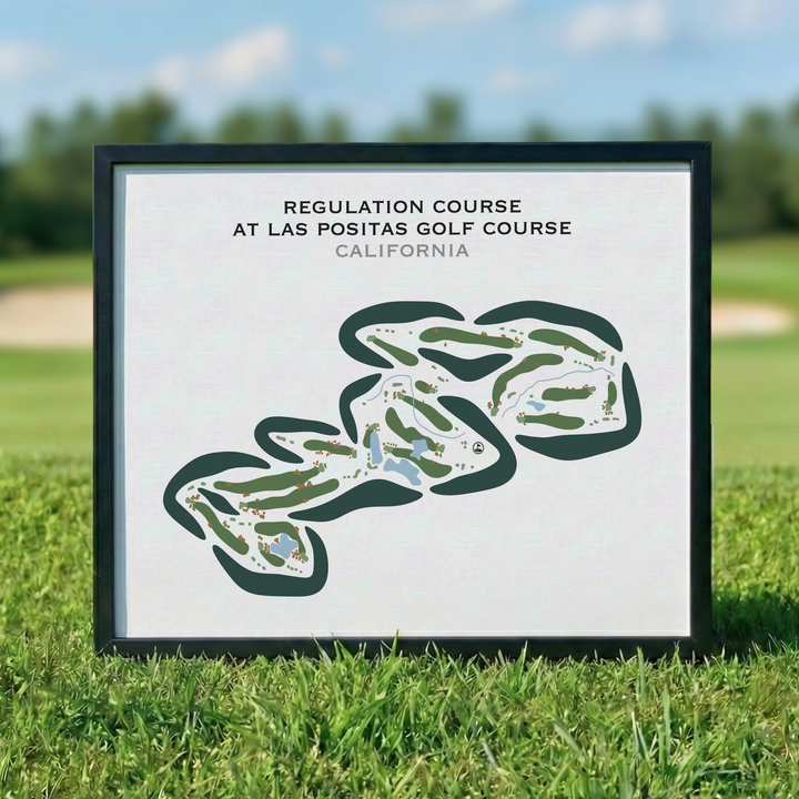 Regulation Course at Las Positas Golf Course, California - Printed Golf Courses