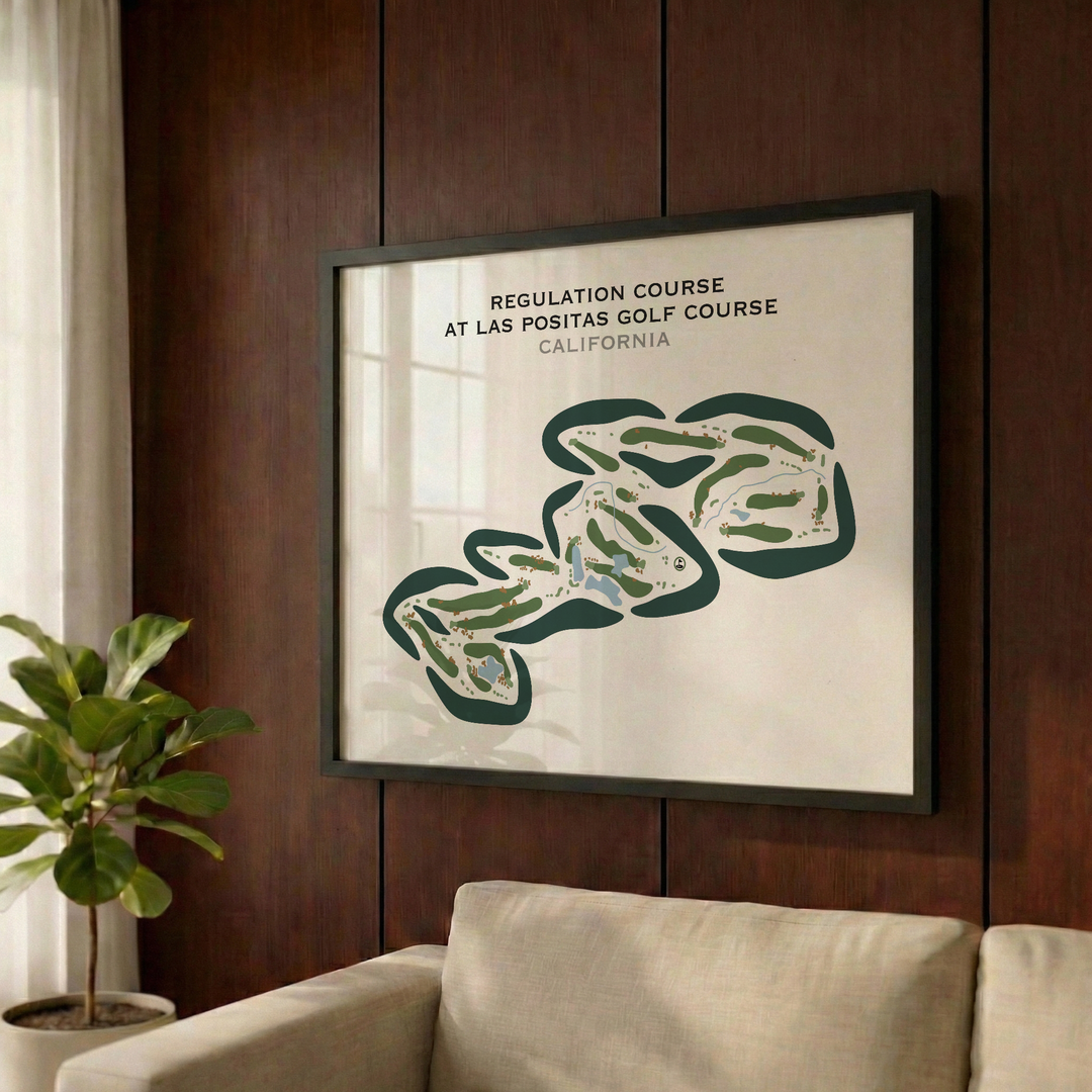 Regulation Course at Las Positas Golf Course, California - Printed Golf Courses