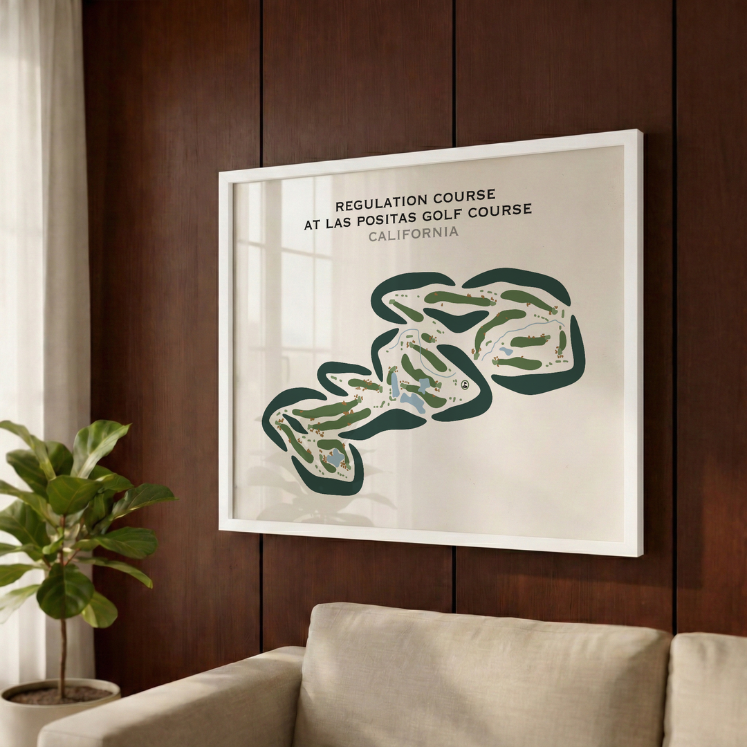 Regulation Course at Las Positas Golf Course, California - Printed Golf Courses