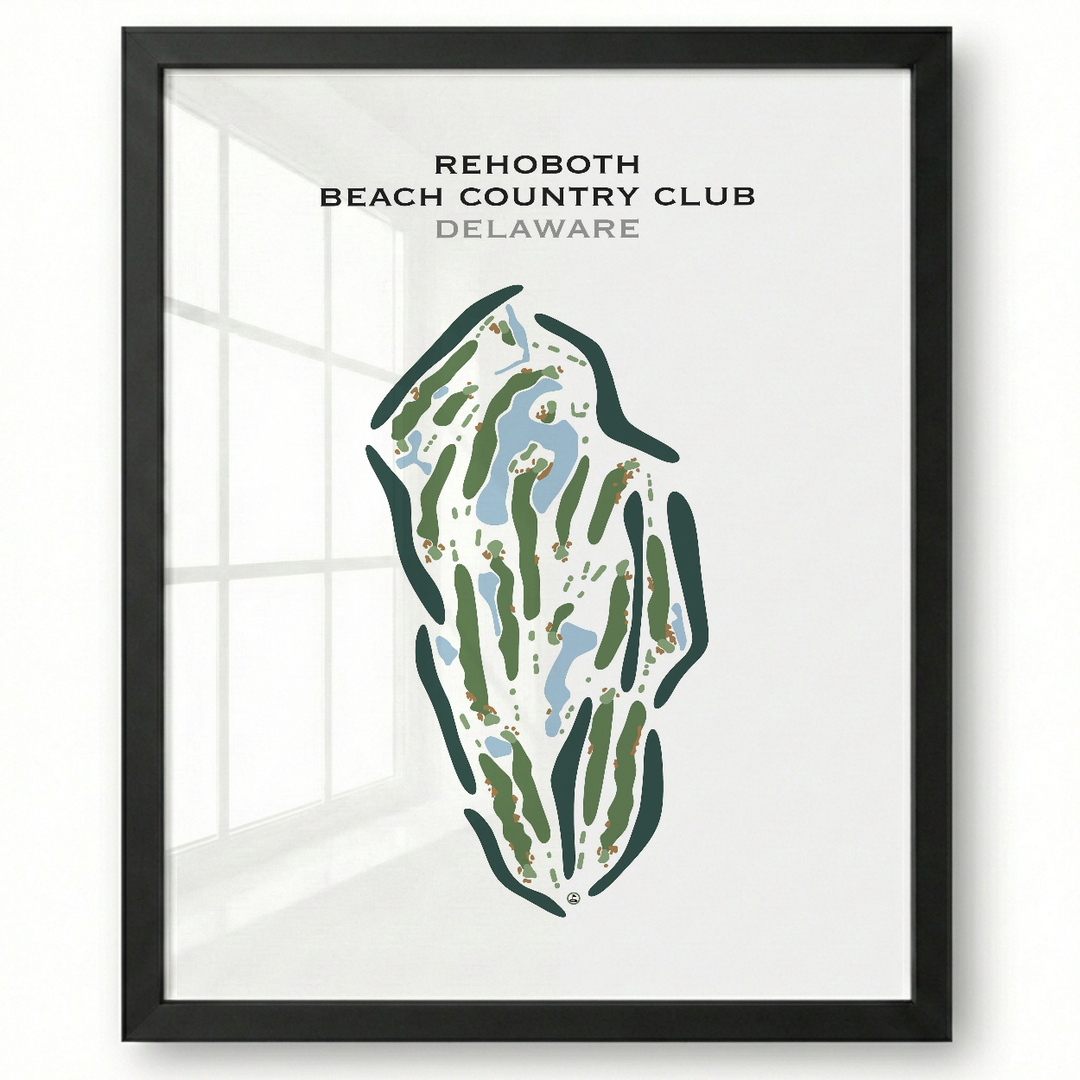 Rehoboth Beach Country Club, Delaware - Printed Golf Course