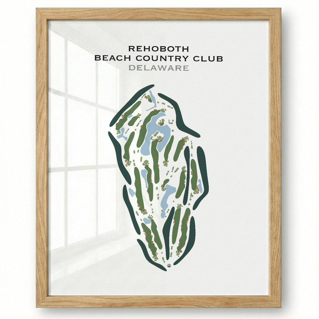 Rehoboth Beach Country Club, Delaware - Printed Golf Course