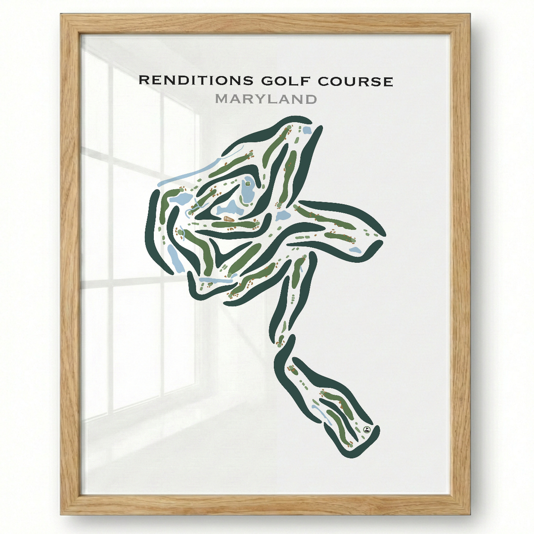 Renditions Golf Course, Maryland - Printed Golf Courses