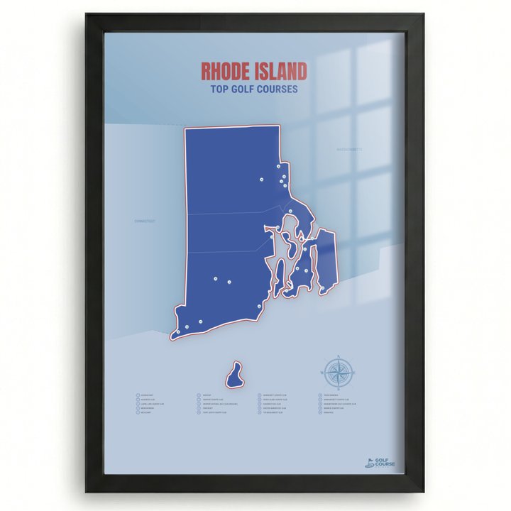 Map of Rhode Island Golf Courses