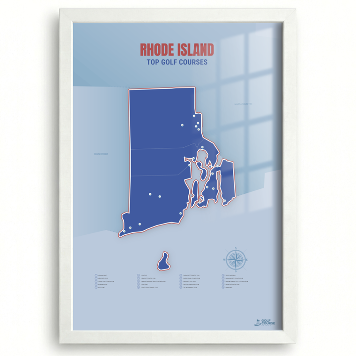 Map of Rhode Island Golf Courses