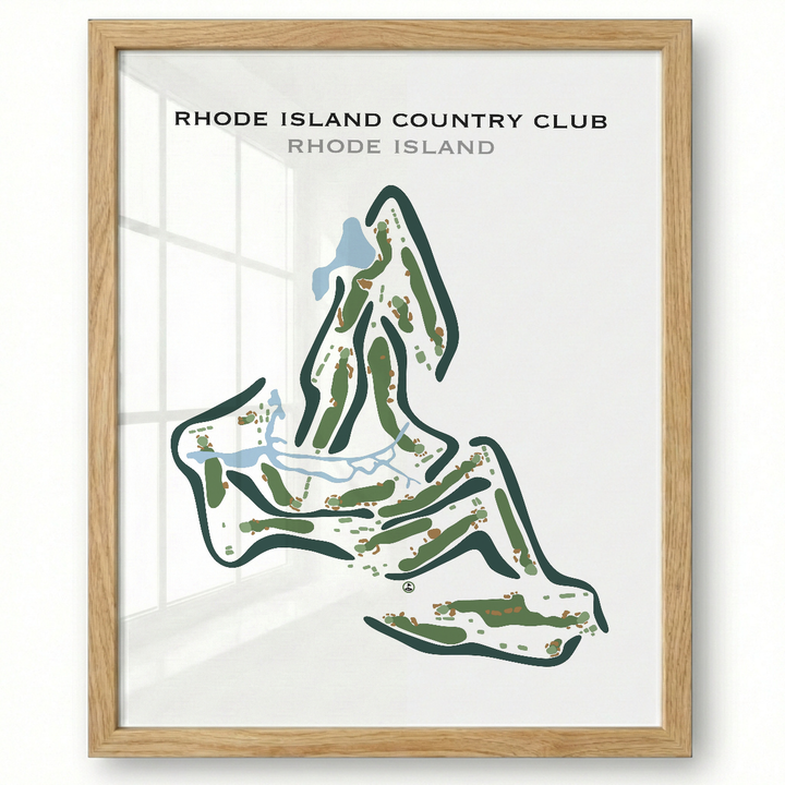 Rhode Island Country Club, Rhode Island - Printed Golf Course