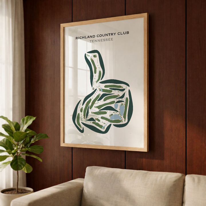 Richland Country Club, Tennessee - Printed Golf Courses