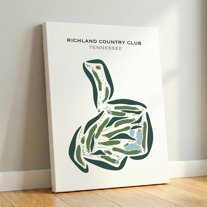 Richland Country Club, Tennessee - Printed Golf Courses