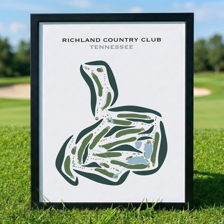 Richland Country Club, Tennessee - Printed Golf Courses