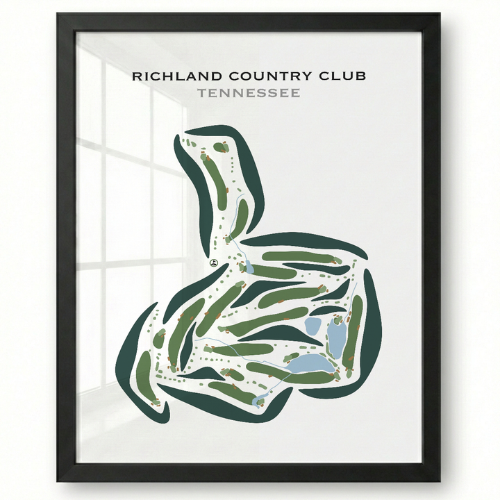 Richland Country Club, Tennessee - Printed Golf Courses