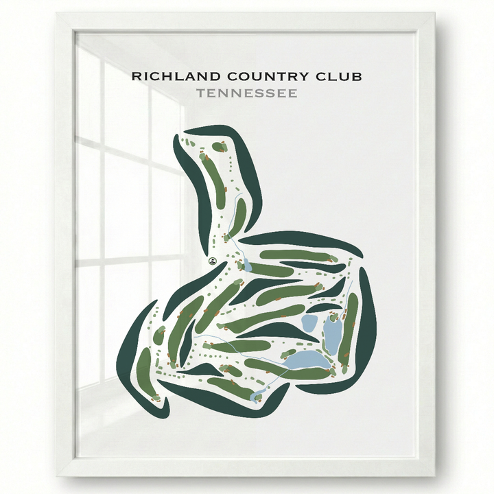Richland Country Club, Tennessee - Printed Golf Courses