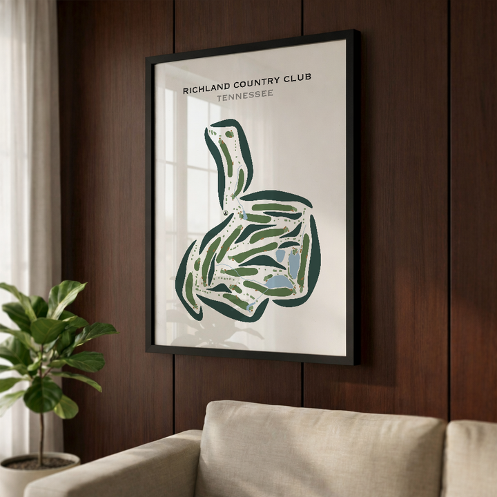 Richland Country Club, Tennessee - Printed Golf Courses