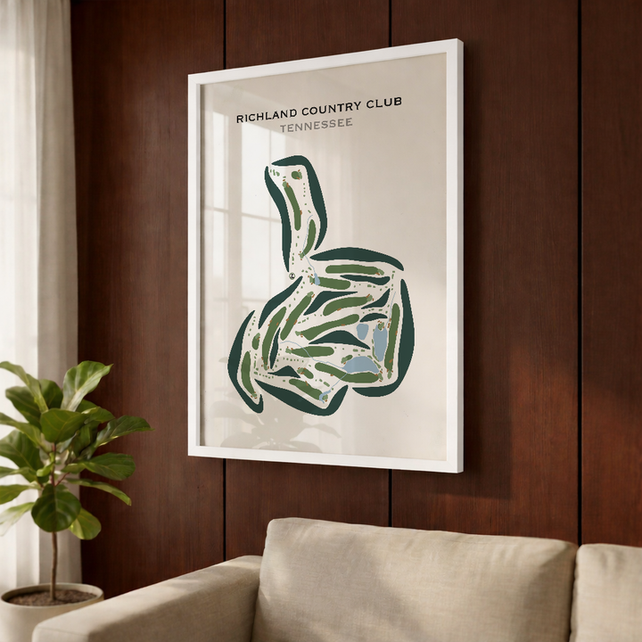 Richland Country Club, Tennessee - Printed Golf Courses