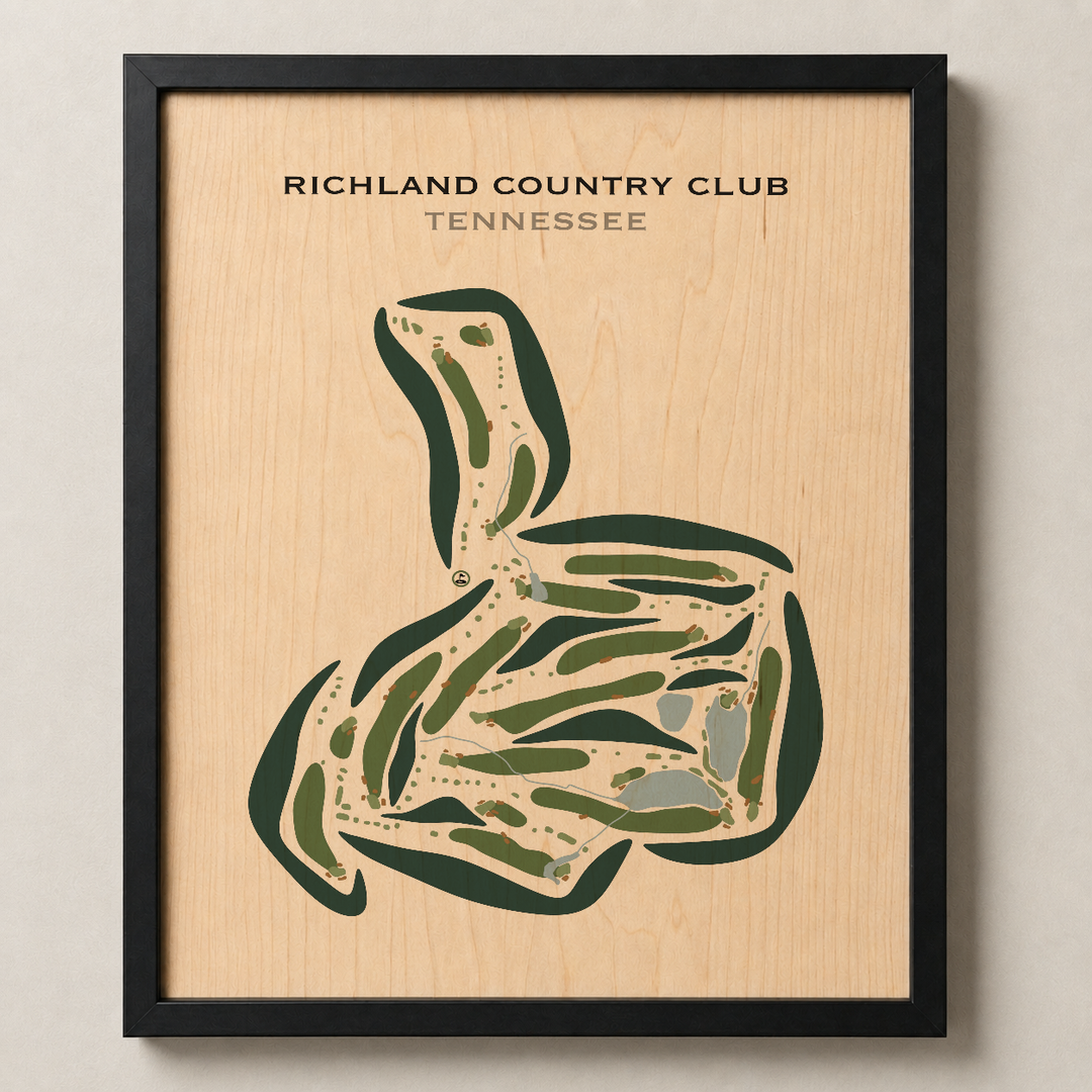 Richland Country Club, Tennessee - Printed Golf Courses