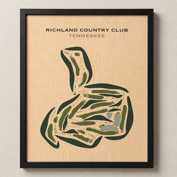 Richland Country Club, Tennessee - Printed Golf Courses