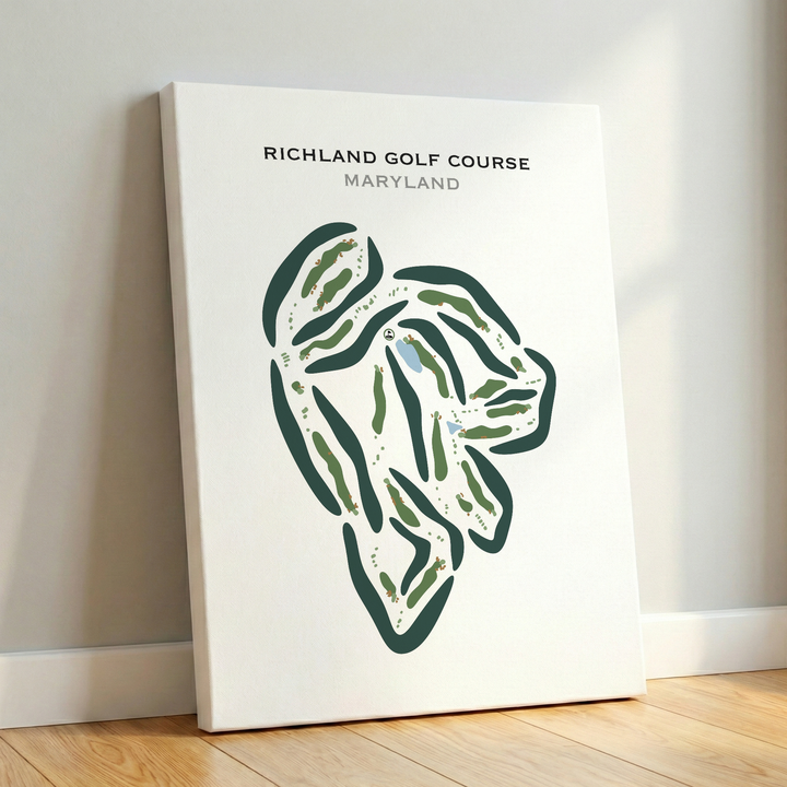 Richland Golf Course, Maryland - Printed Golf Courses