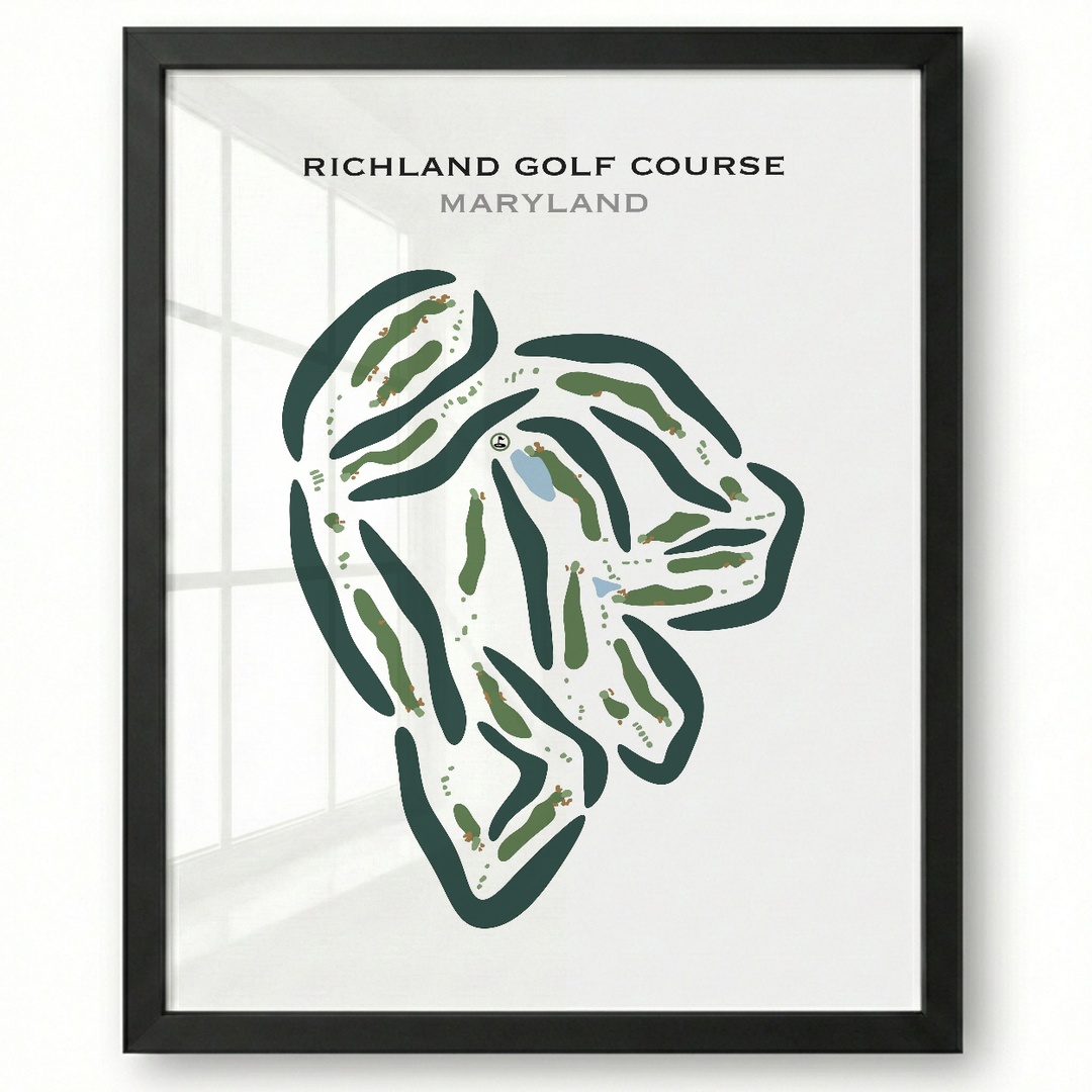 Richland Golf Course, Maryland - Printed Golf Courses