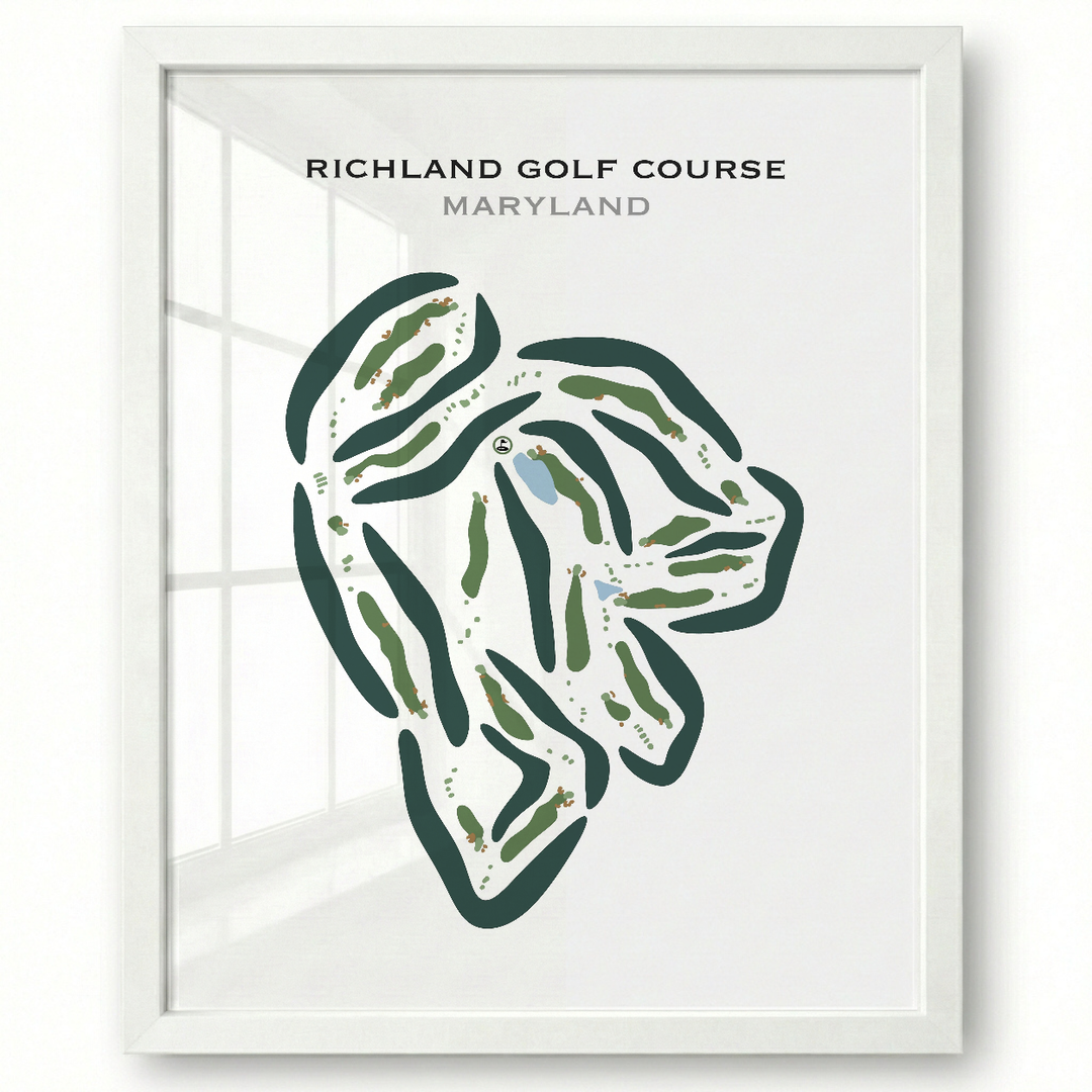 Richland Golf Course, Maryland - Printed Golf Courses