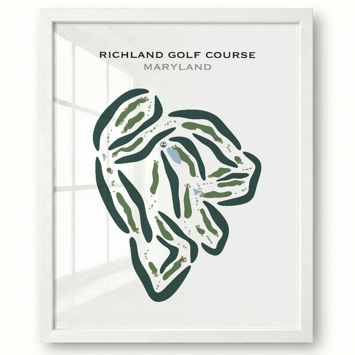 Richland Golf Course, Maryland - Printed Golf Courses