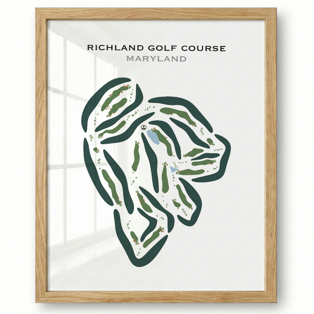Richland Golf Course, Maryland - Printed Golf Courses