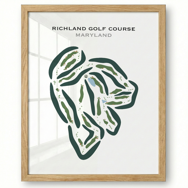 Richland Golf Course, Maryland - Printed Golf Courses