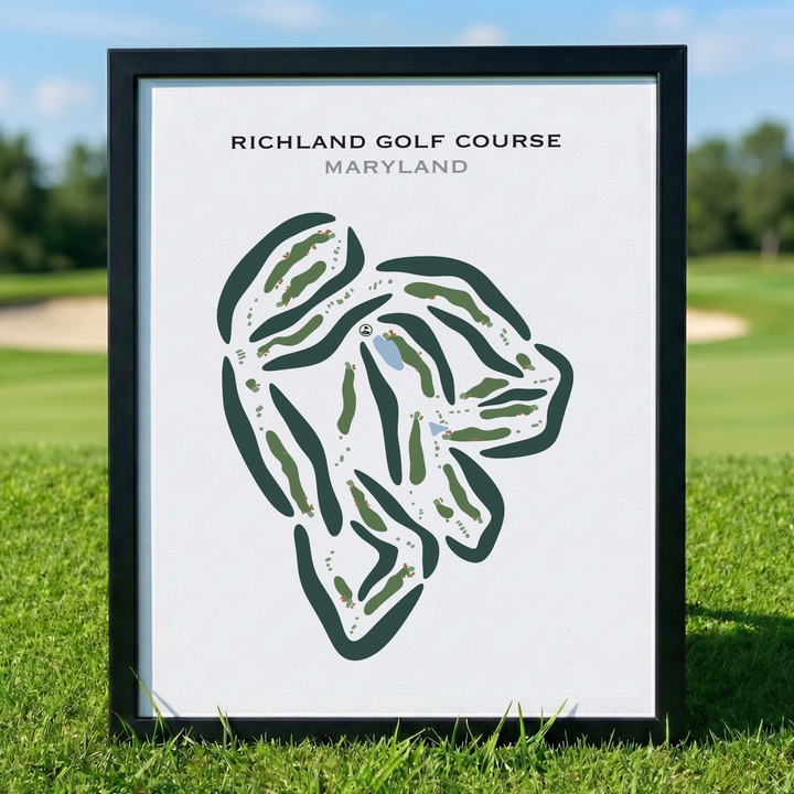 Richland Golf Course, Maryland - Printed Golf Courses