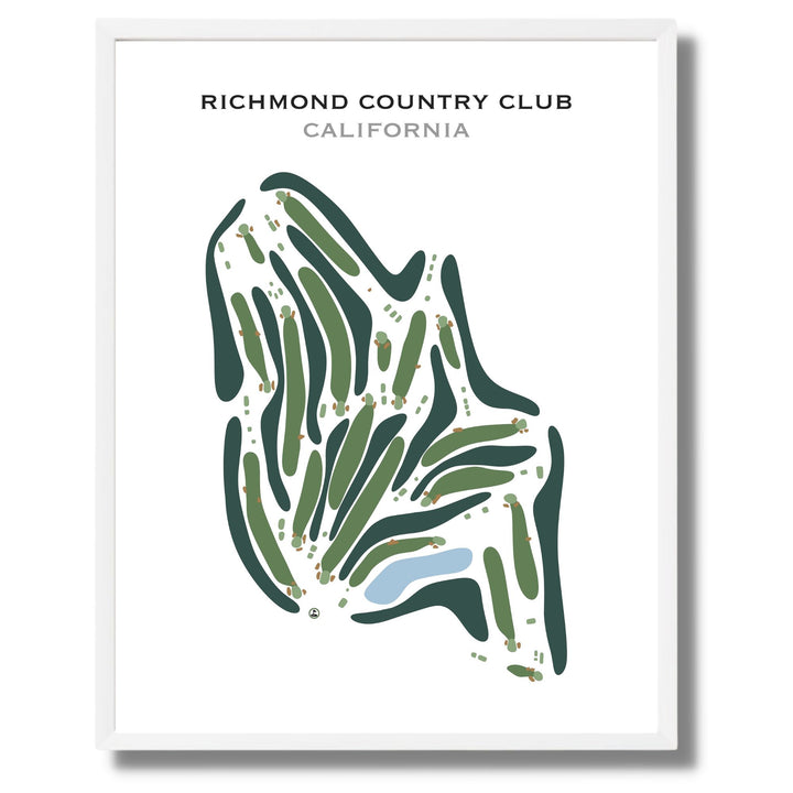 Richmond Country Club, California - Printed Golf Course