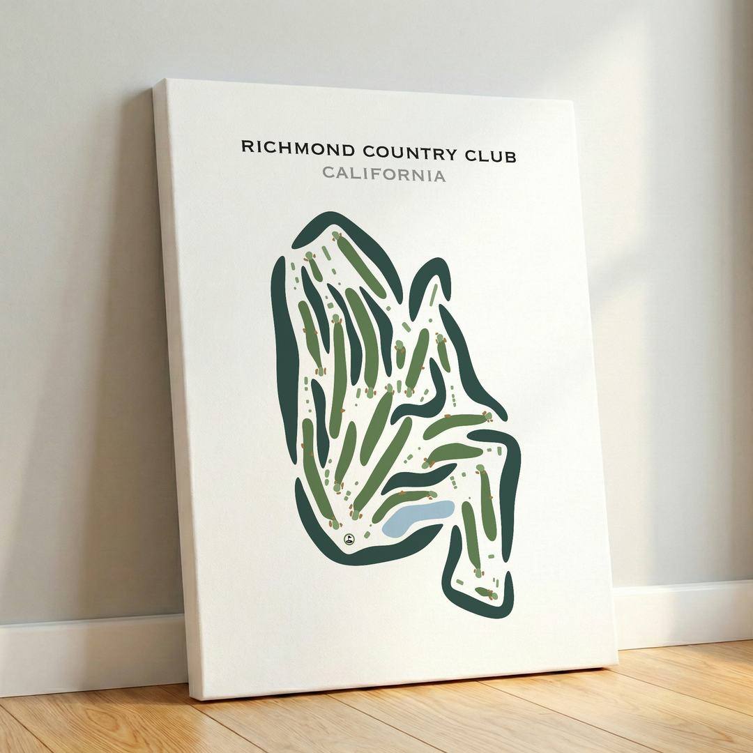 Richmond Country Club, California - Printed Golf Course