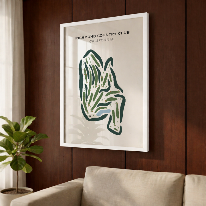 Richmond Country Club, California - Printed Golf Course