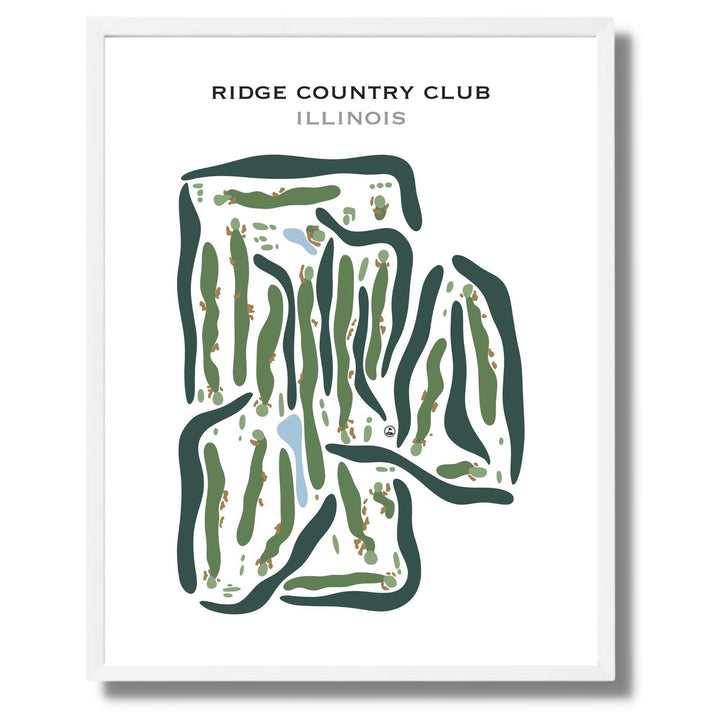 Ridge Country Club, Illinois - Printed Golf Courses - Golf Course Prints