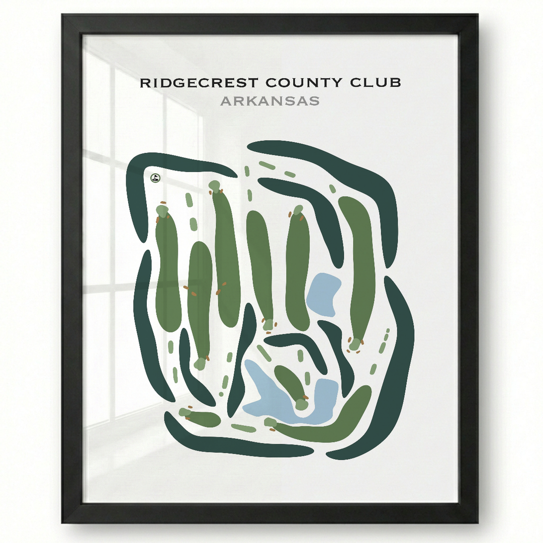 Ridgecrest Country Club, Arkansas - Printed Golf Courses