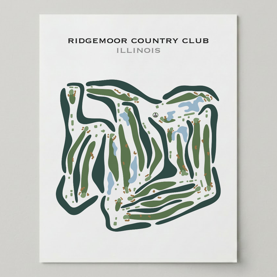 Ridgemoor Country Club, Illinois - Printed Golf Courses