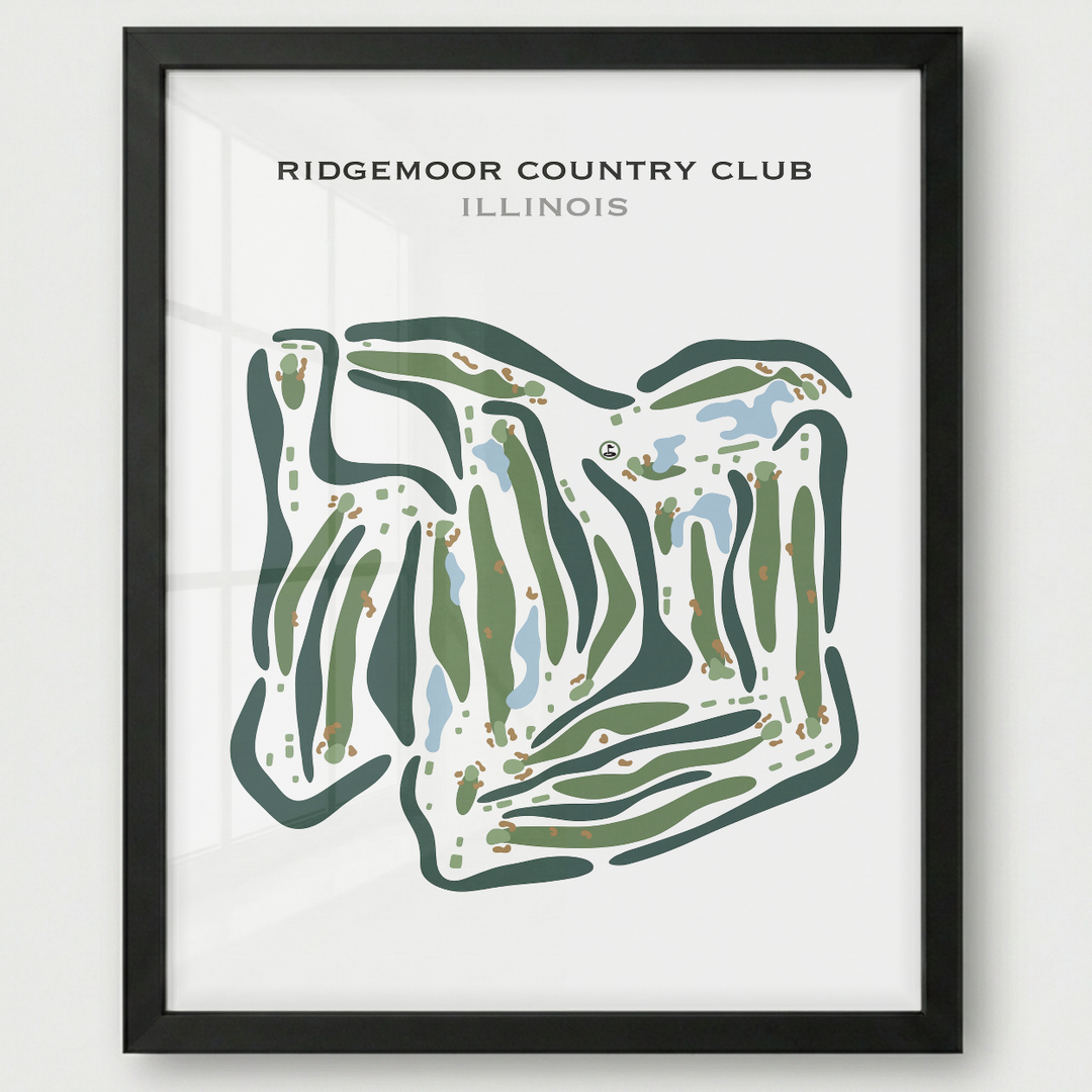 Ridgemoor Country Club, Illinois - Printed Golf Courses