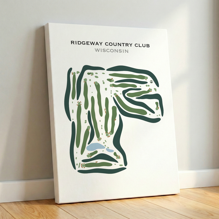 Ridgeway Country Club, Neenah, Wisconsin - Printed Golf Courses
