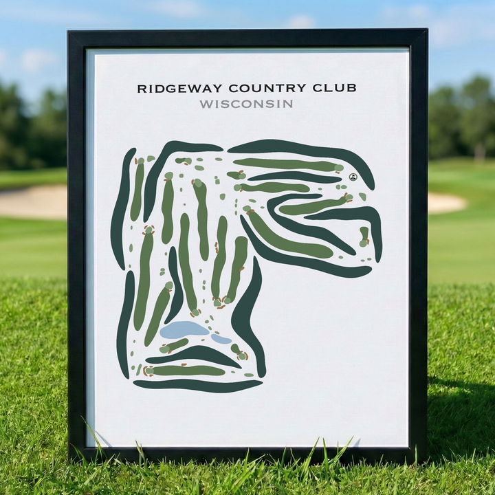 Ridgeway Country Club, Neenah, Wisconsin - Printed Golf Courses