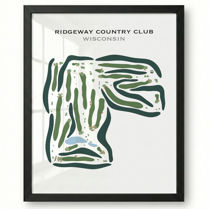 Ridgeway Country Club, Neenah, Wisconsin - Printed Golf Courses
