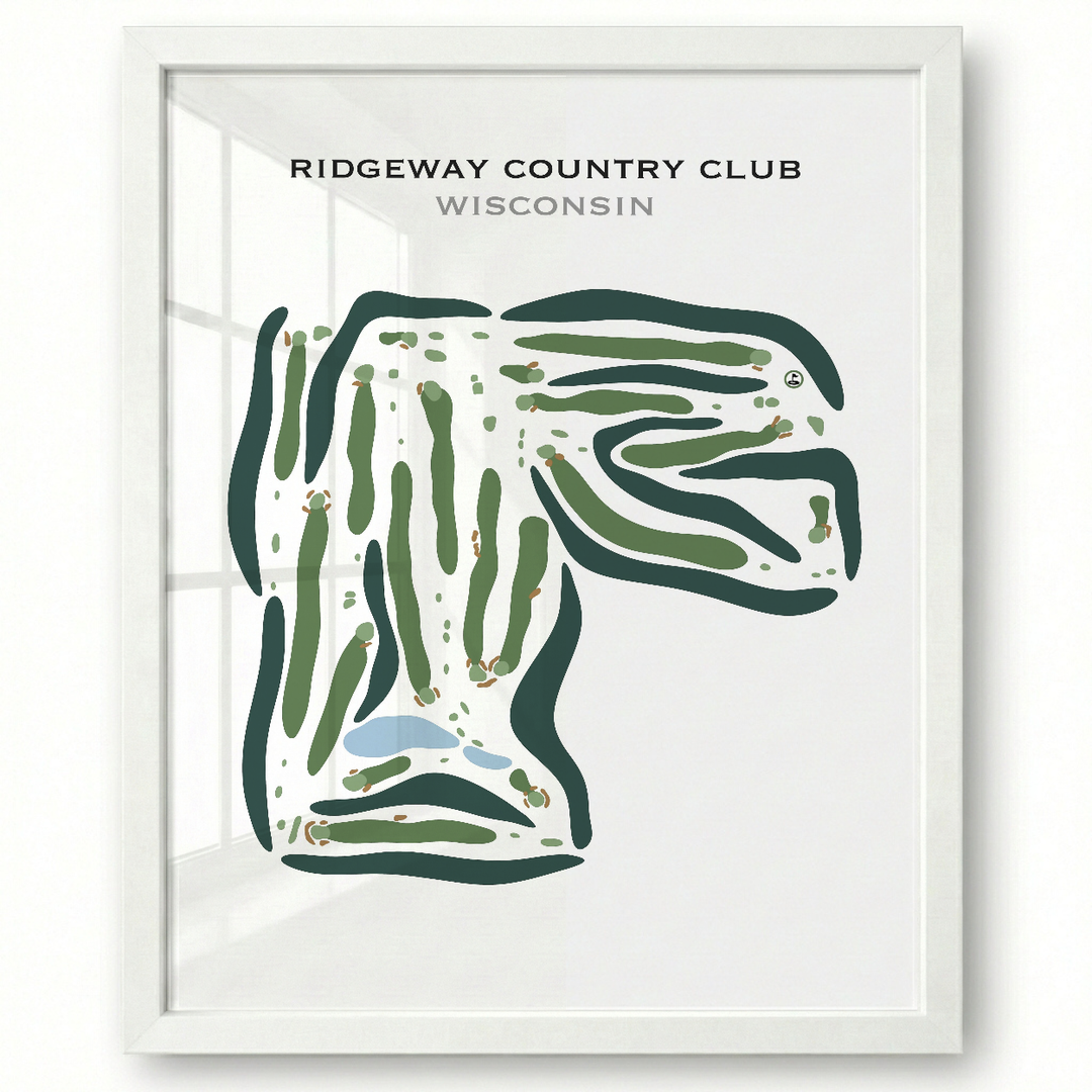 Ridgeway Country Club, Neenah, Wisconsin - Printed Golf Courses