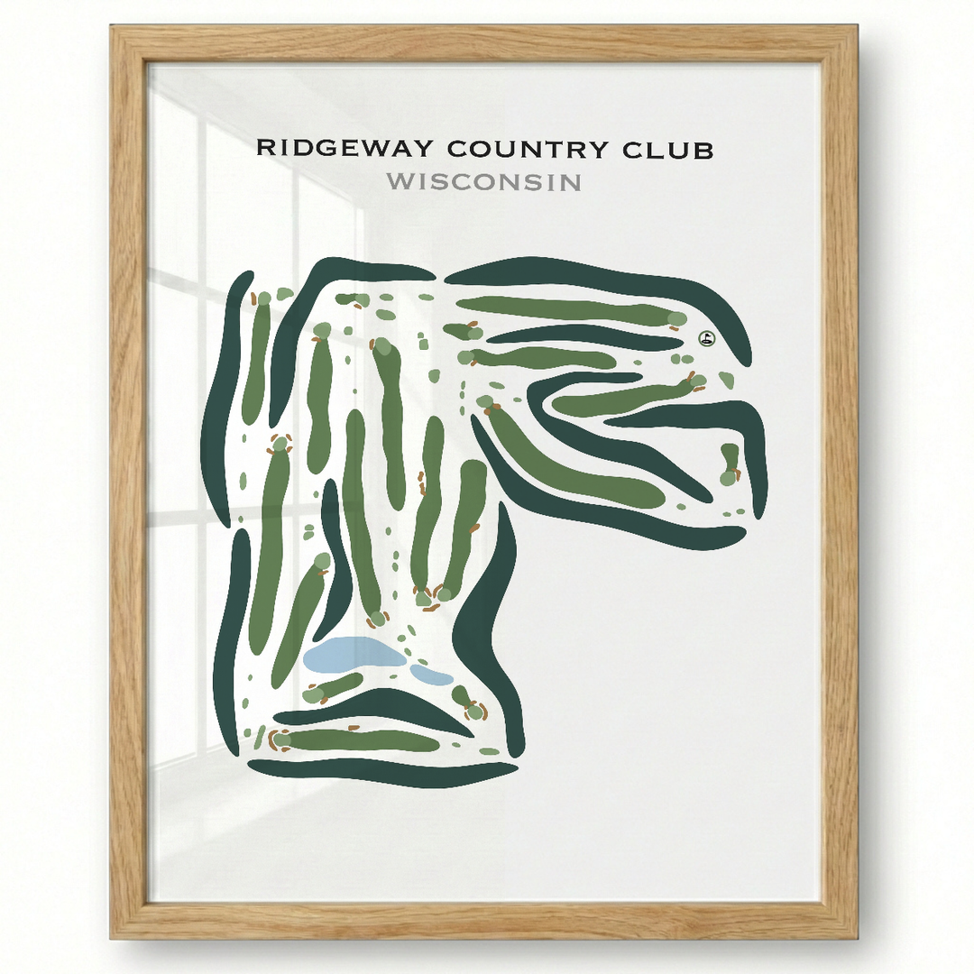 Ridgeway Country Club, Neenah, Wisconsin - Printed Golf Courses