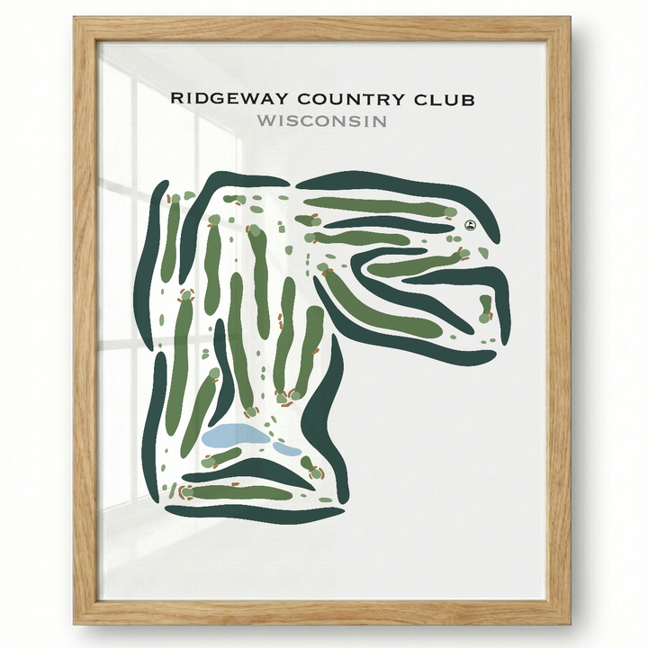 Ridgeway Country Club, Neenah, Wisconsin - Printed Golf Courses