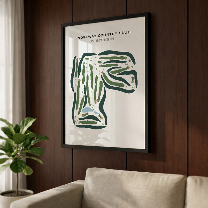 Ridgeway Country Club, Neenah, Wisconsin - Printed Golf Courses