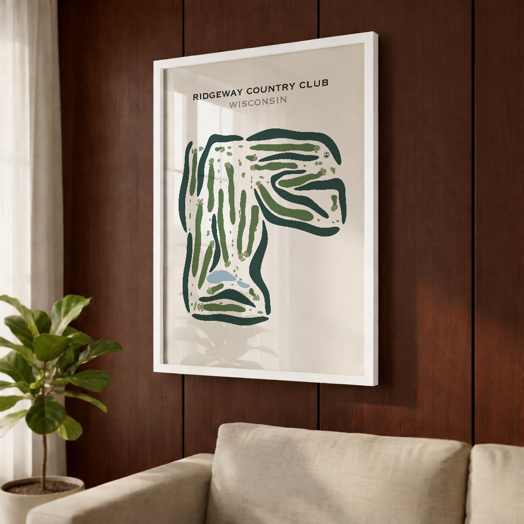 Ridgeway Country Club, Neenah, Wisconsin - Printed Golf Courses