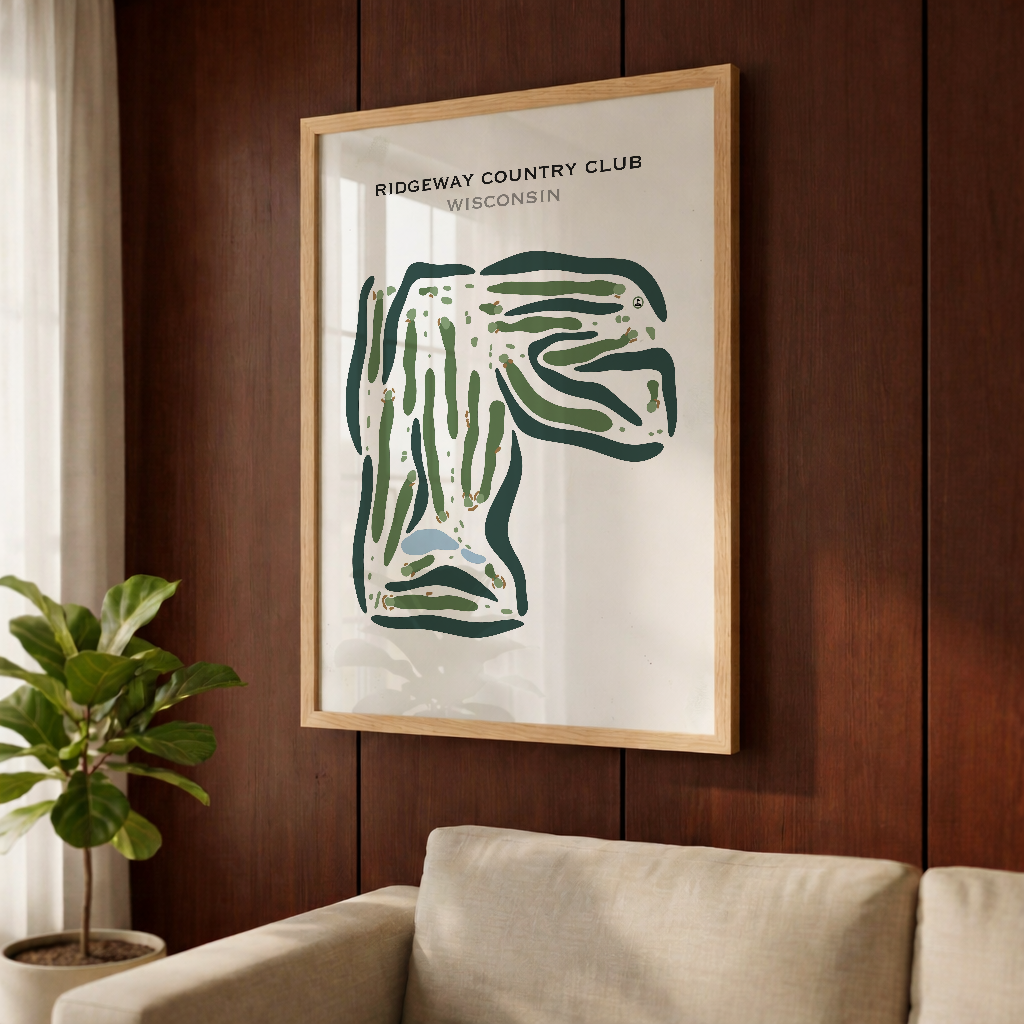 Ridgeway Country Club, Neenah, Wisconsin - Printed Golf Courses