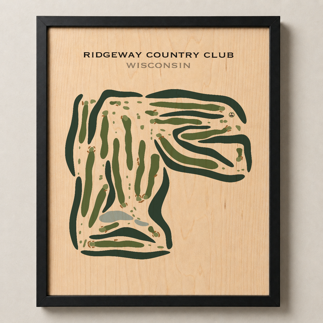 Ridgeway Country Club, Neenah, Wisconsin - Printed Golf Courses