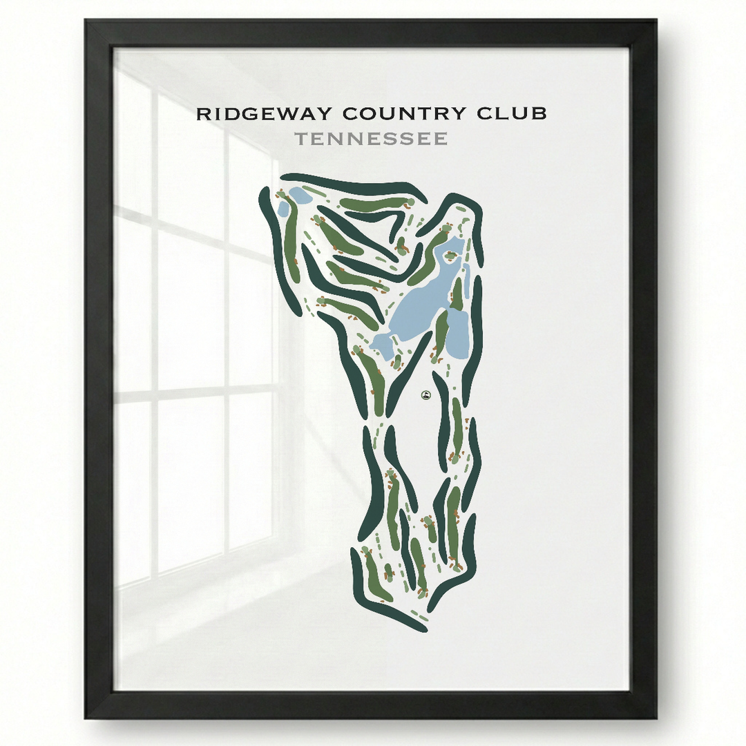 Ridgeway Country Club, Tennessee - Printed Golf Course