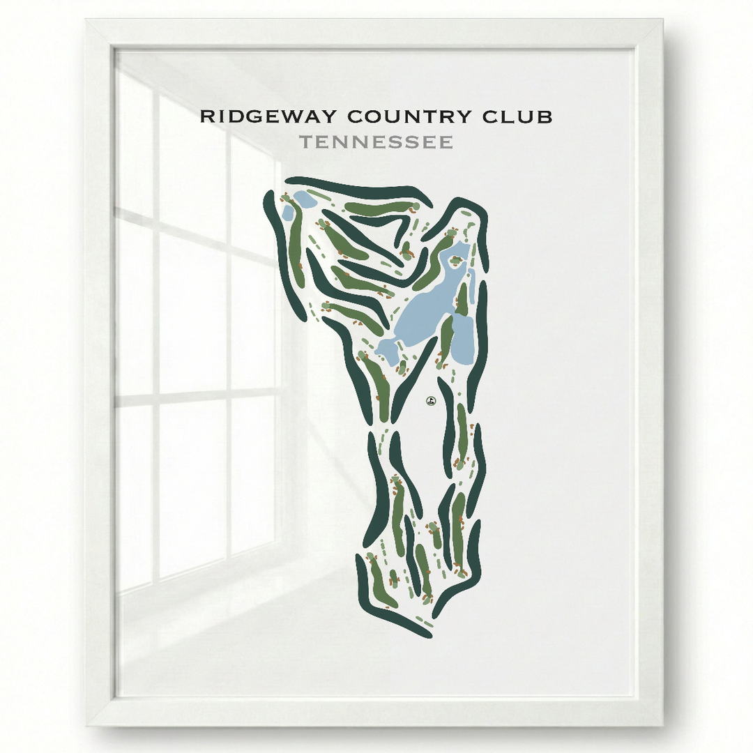 Ridgeway Country Club, Tennessee - Printed Golf Course
