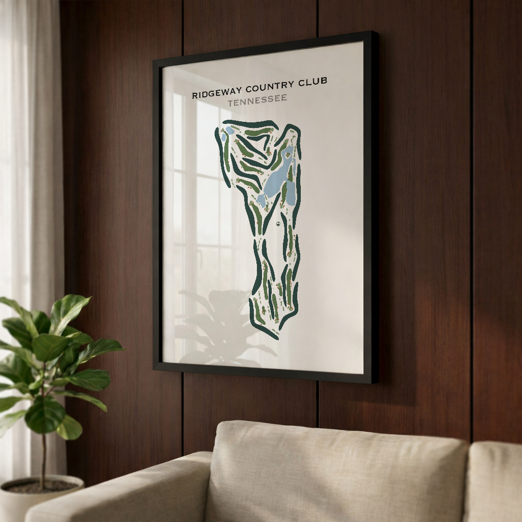 Ridgeway Country Club, Tennessee - Printed Golf Course