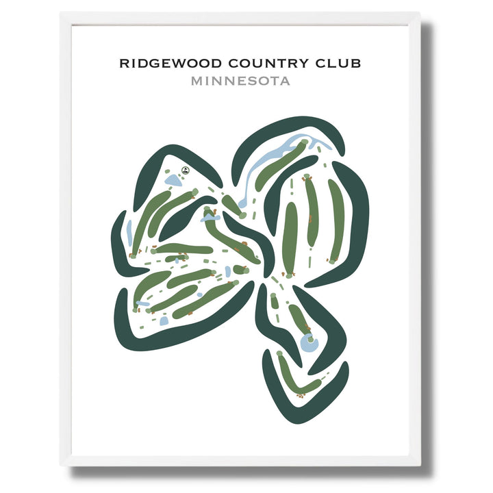 Ridgewood Country Club, Minnesota - Printed Golf Courses