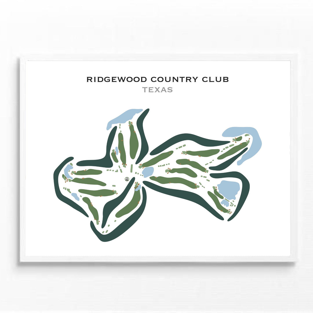 Ridgewood Country Club, Texas - Printed Golf Courses