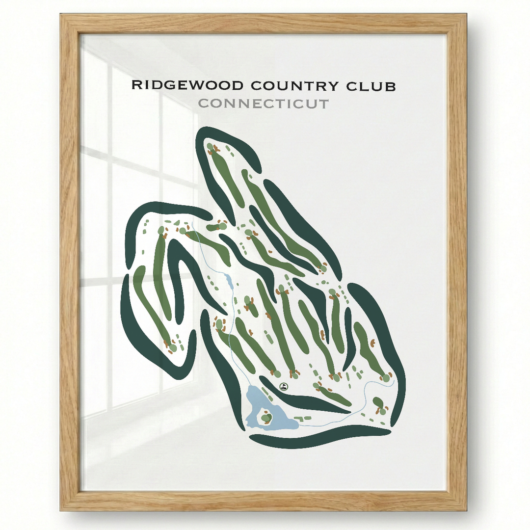 Ridgewood Country Club, Connecticut - Printed Golf Courses