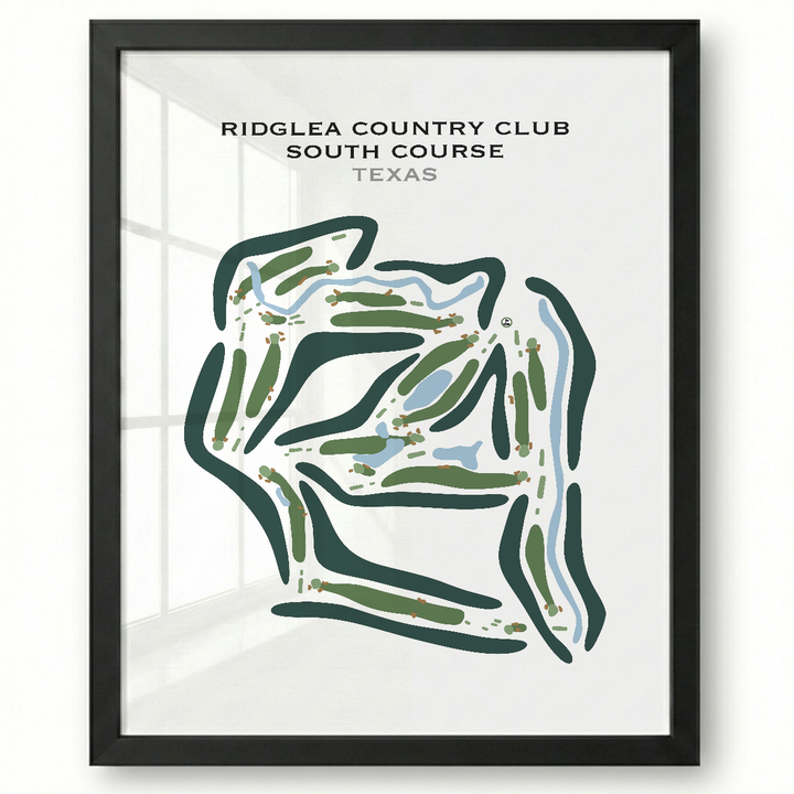 Ridglea Country Club, South Course, Texas - Printed Golf Course