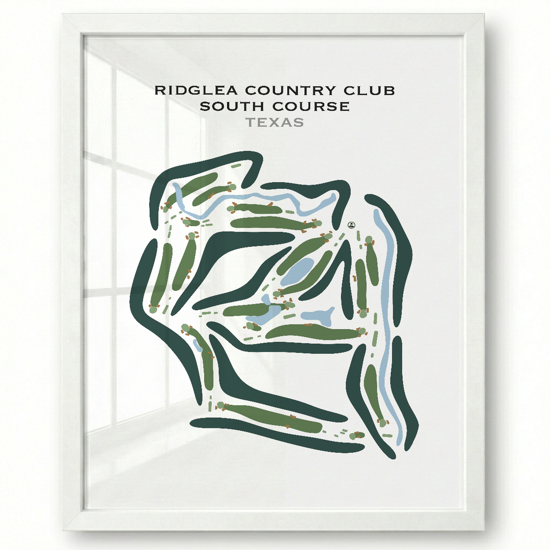 Ridglea Country Club, South Course, Texas - Printed Golf Course